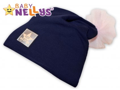 Bavlněná čepička Tutu květinka Baby Nellys ® - granátová, 48-52, 2-8let (Velikost koj oblečení 104 (3-4r))