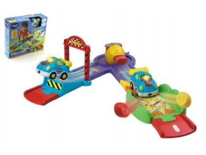 tut tut draha s raketovym startem auticko 8cm plast na baterie se zvukem se svetlem v