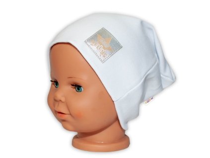 Dětská funkční čepice s dvojitým lemem - bílá (Velikost 110 (4-5r))