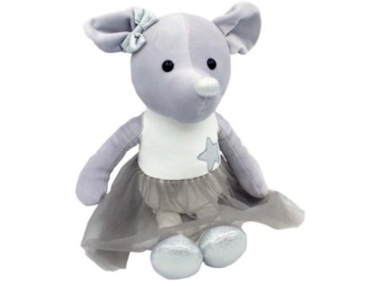 Plyšová hračka Tulilo Myška Lila, 33 cm - šedá