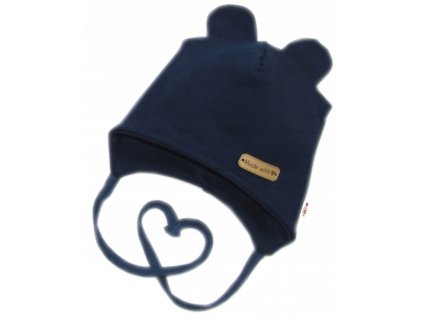 Čepička na zavazování, bavlna, Little Teddy, Baby Nellys, granátová (Velikost koj oblečení 50/56 (0-2m))