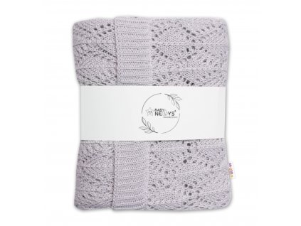 131499 232161 baby nellys luxusni bavlnena hackovana deka decka love 75x95cm seda
