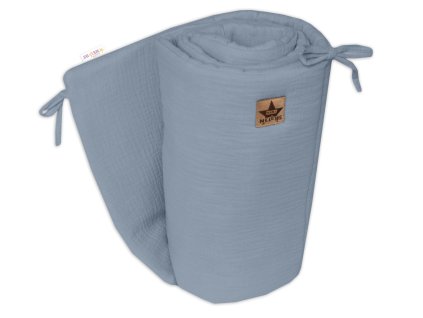 muselinovy mantinel 160x33 cm denim