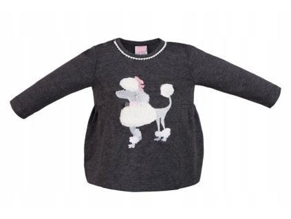 Tunika/halenka dlouhý rukáv Betti, Minetti, grafitová (Velikost 80 (9-12m))