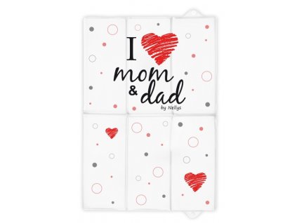 142037 272382 cestovni prebalovaci podlozka mekka i love nellys 60x40cm bila cervena