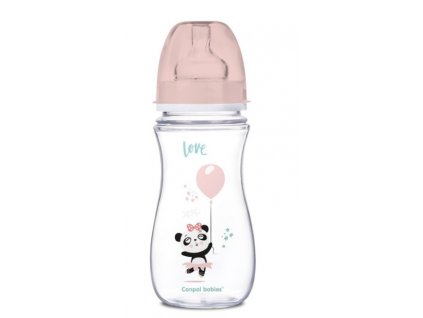 129905 228654 canpol babies antikolik lahvicka se sirokym hrdlem exotic animals 240 ml ruzova