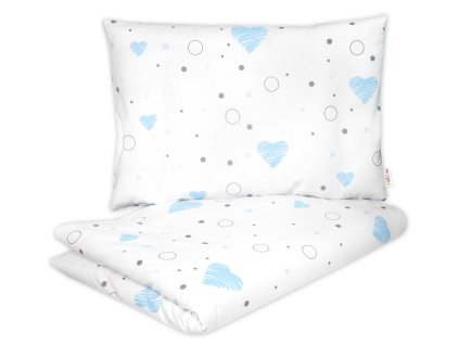 Dětské povlečení, bavlna 2D 140x200/70x80, I love Boy, Baby Nellys, modrá/bílá (Velikost povlečení 140x200/70x80, Rozměry polštáře 70 x 80, Rozměry přikrývky 140 x 200)