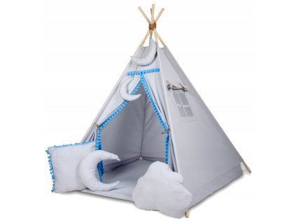 stan pro deti typi vybava sedy s modrymi bambulkami