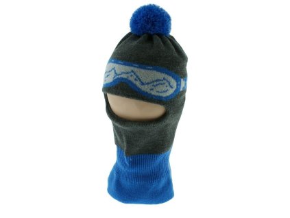 baby nellys zimni cepicka kukla s bambuli modra s brylemi