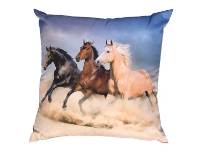 Fotopolštářek Koně na poušti (Varianta Fotopolštářek Koně na poušti 40x40 cm)
