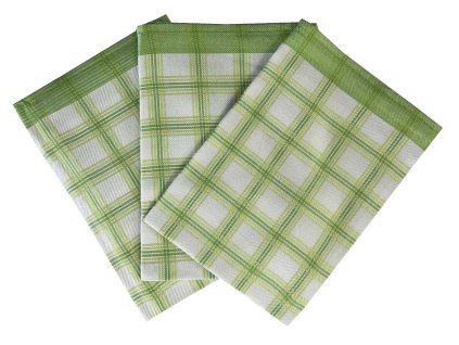 3747 2 kuchynske uterky 3ks bambus kostka velka zelena dadka vracov