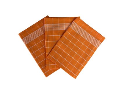 Utěrka Pozitiv Egyptská bavlna oranžová/bílá 3 ks (Varianta Utěrka Pozitiv Egyptská bavlna 50x70 cm oranžová/bílá 3 ks)