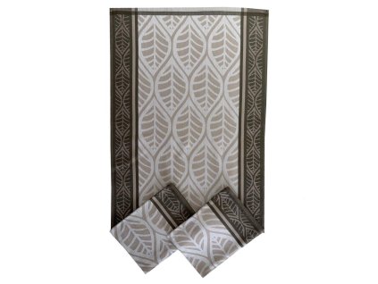 1077 kuchynske uterky 3ks listy hnede dadka vracov