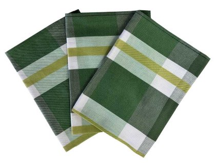 5046 2 kuchynske uterky zeleno zluty pruh 3ks dadka vracov