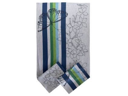 1743 2 kuchynske uterky 3ks motyl dadka vracov