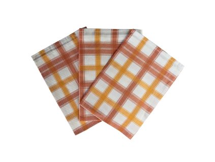 Utěrka Bambus Kostka střední oranžová 3 ks (Varianta Utěrka Bambus 50x70 cm Kostka střední oranžová 3 ks)
