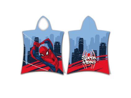 Plážová osuška pončo Spider-man Super hero (Varianta Plážová osuška pončo Spider-man Super hero 50x115 cm)