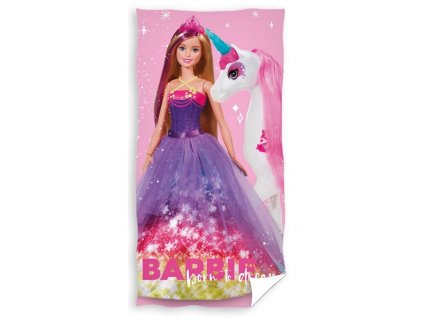 Osuška Barbie a Jednorožec (Varianta Osuška Barbie a Jednorožec 70x140 cm, Značka Dadka)