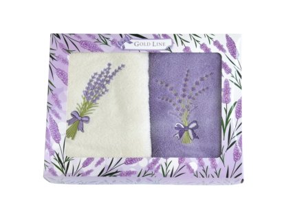 Dárková sada ručníků Levandule 2 ks (Varianta Dárková sada ručníků Levandule 50x100 cm 2 ks, Značka Dadka)