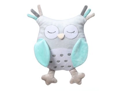 plysova hracka s chrastitkem owl sofia modra