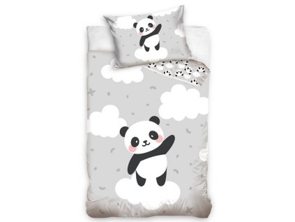 Povlečení bavlna do postýlky Panda na obláčku (Varianta Povlečení bavlna do postýlky Panda na obláčku 100x135, 40x60 cm)