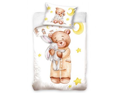 Povlečení bavlna do postýlky Medvídek a Usínáček (Varianta Povlečení bavlna do postýlky Medvídek a Usínáček 100x135, 40x60 cm)