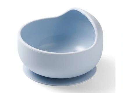 silikonova miska s prisavkou modra