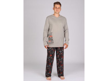 Pánské dlouhé pyžamo P  BEST 853 (Velikost XXL)