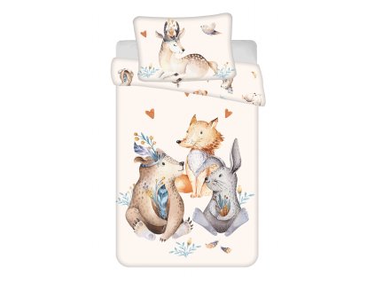 Povlečení do postýlky Zvířátka Woodland baby (Varianta Povlečení do postýlky Zvířátka Woodland baby 100x135, 40x60 cm)