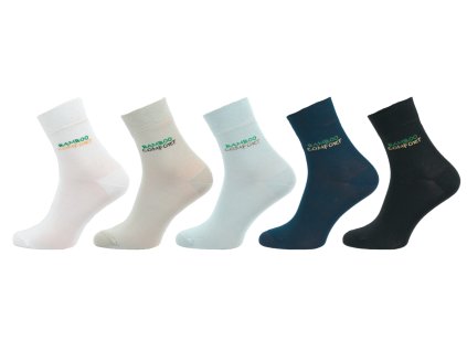 Dámské a pánské ponožky NOVIA | Comfort s bambusem 1033 - balení 5 párů (Velikost 23-24 ( 35-37 ))