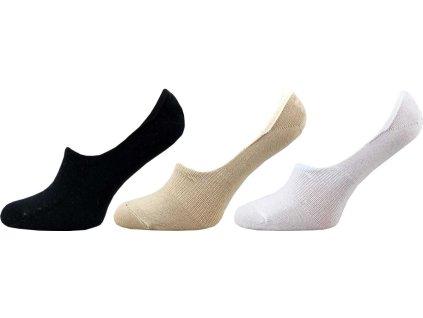 Dámské a pánské ponožky NOVIA | do tenisek Invisible 3pack I-5 (Velikost 35/38, Barava bílá)