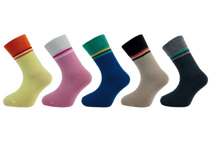 Dětské ponožky NOVIA | Lycra pruh 1502 - balení 10 párů (Velikost 22-23 ( 33-35 ), Pohlaví: Dívčí)