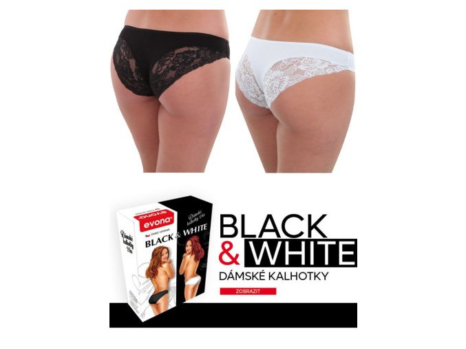 Dámské kalhotky K 5780 BLACK & WHITE