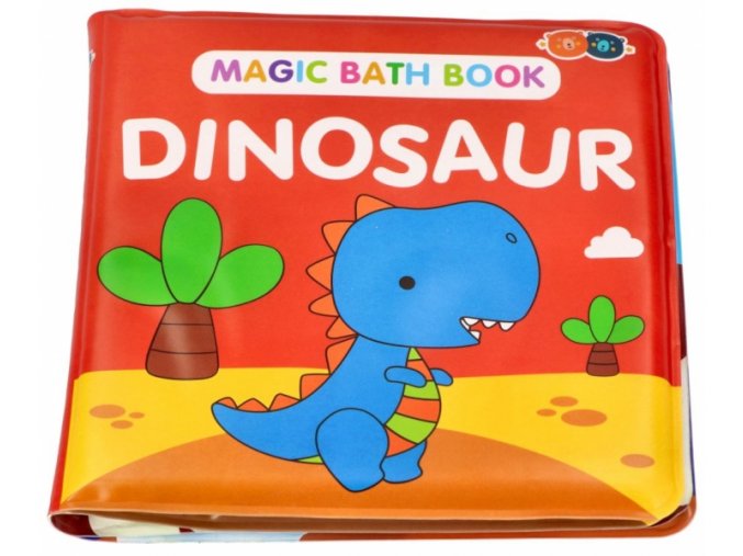Kouzelná knížka do vany Barney&Buddy - Dinosaurus - červená