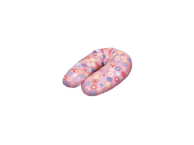 Ceba Kojící polštář - relaxační poduška Cebuška JERSEY - Kruhy růžové