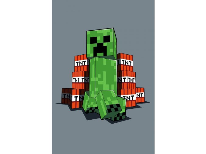 Dětská fleecová deka Minecraft TNT