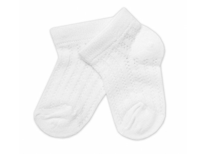 Kojenecké žakarové ponožky se vzorem, bílé