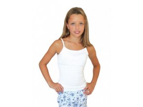 Dívčí elastická košilka 7004 bílá