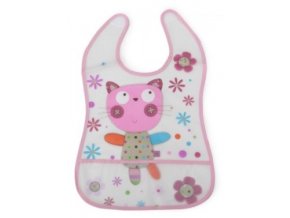 Cangoroo Bryndáček s kapsičkou Baby Bib Happy Meal - růžový