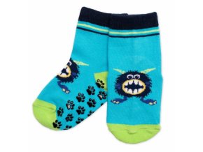 Dětské ponožky s ABS Příšerky - tyrkys