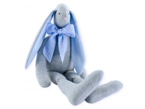 BaBalu Hand Made Látkový králíček Eda, šedý-modrý