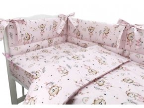Mantinel s povlečením, 3D, bavlna, Little Balerina - růžová, 120x90 cm