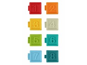 Edukační barevné kostky 8ks v krabičce