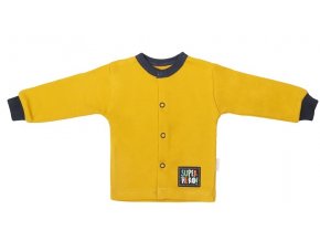 Mamatti Novorozenecká bavlněná košilka, kabátek, Hero - hořčicová