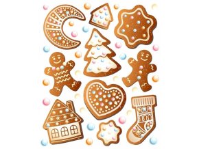 Tulimi Barevná, veselá nažehlovačka Christmas Cookie - velký arch