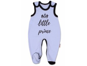 Baby Nellys Kojenecké bavlněné dupačky, Little Prince - modré