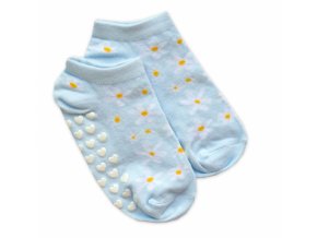 Dětské ponožky s ABS Květinky - sv. modré