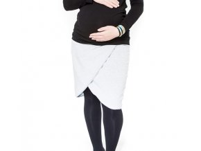 Těhotenská sukně Be MaaMaa - KALIA sv. šedá