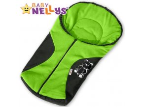 Fusák nejen do autosedačky Baby Nellys ® POLAR - zelený medvídek