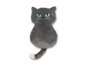 Polštářek mikrospandex Kočka šedá